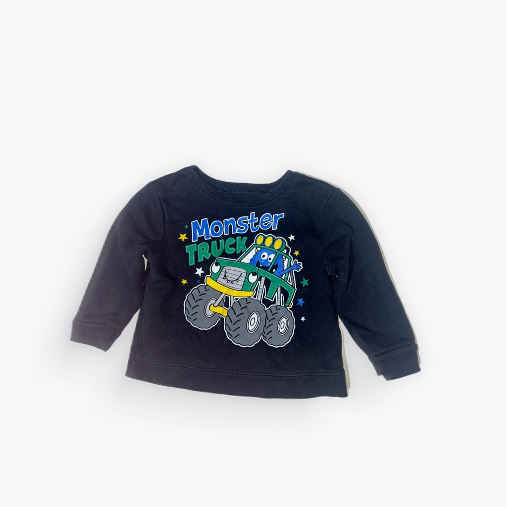 Garanimals Baby Sweatshirt With Monster Trucks Graphic Size 18 Months